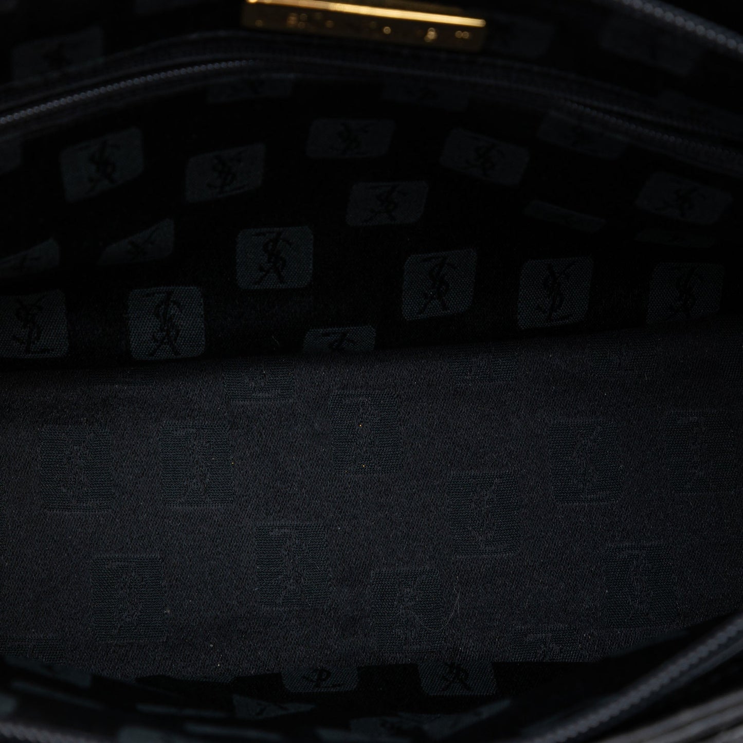 Saint Laurent Croc Embossed Leather Shoulder Bag