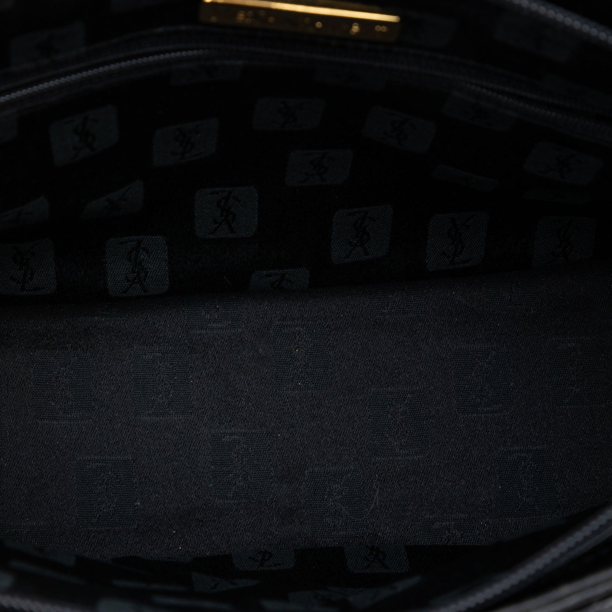 Saint Laurent Croc Embossed Leather Shoulder Bag