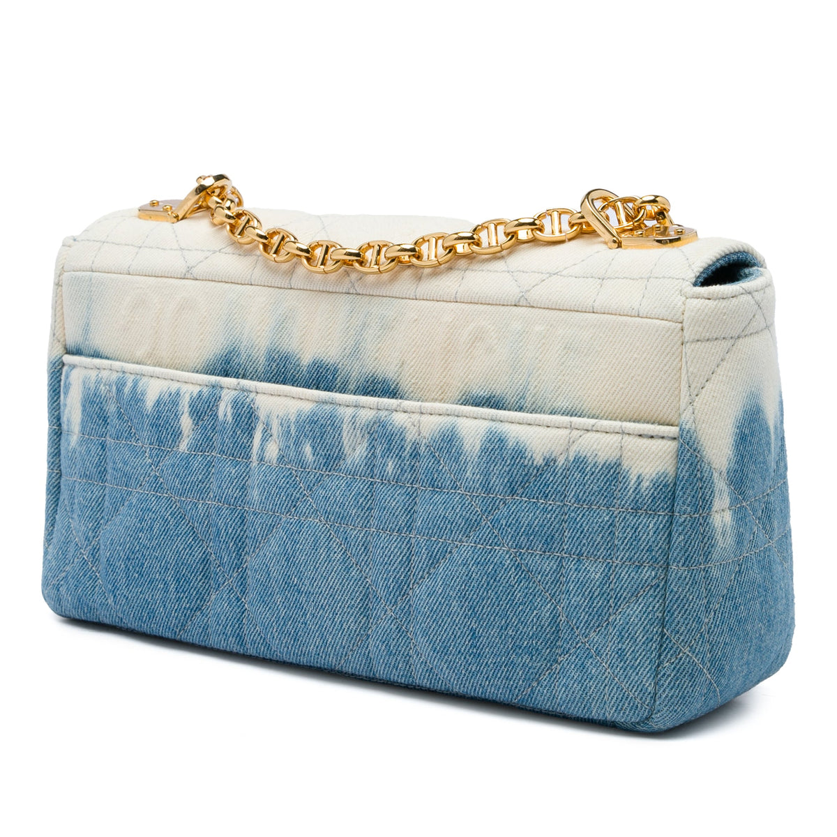 Dior Medium Denim Tie Dye Macrocannage Caro Bag