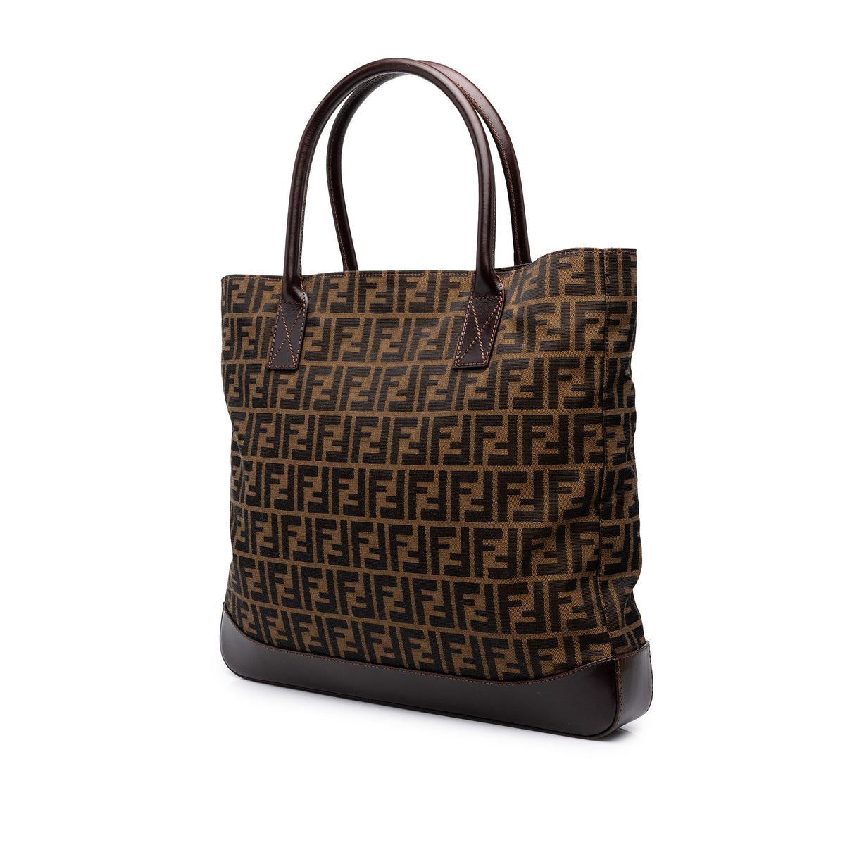 Fendi Large Zucca Canvas Tote — Brown