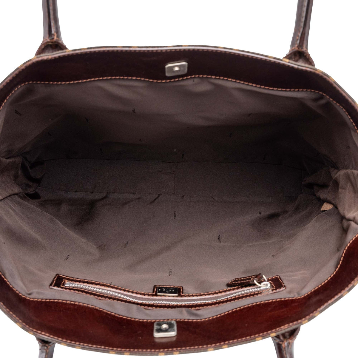 Fendi Large Zucca Canvas Tote — Brown