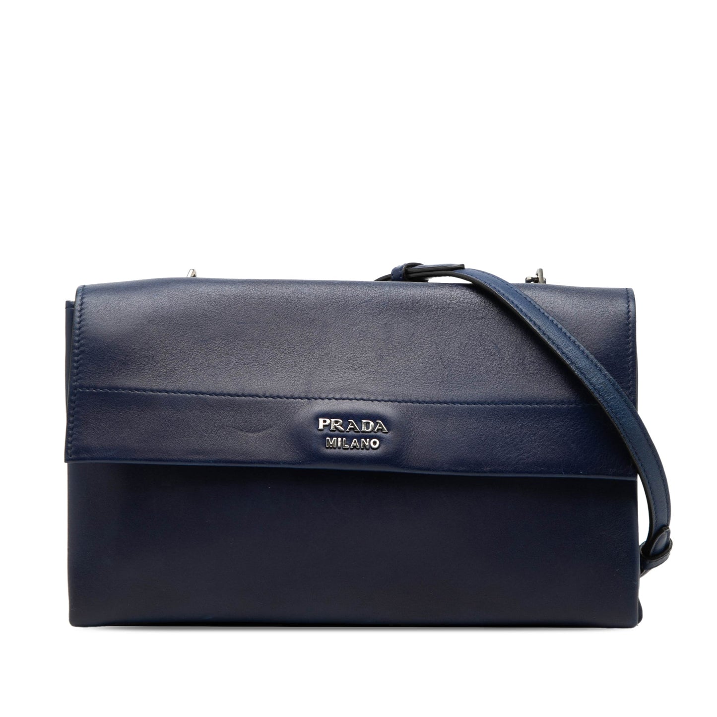 Prada Soft Calf Double Turnlock Crossbody