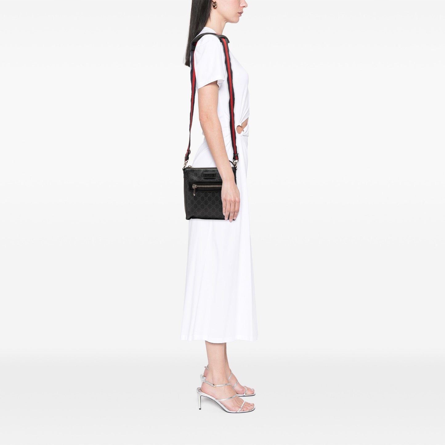 Gucci Small GG Supreme Web Messenger Bag