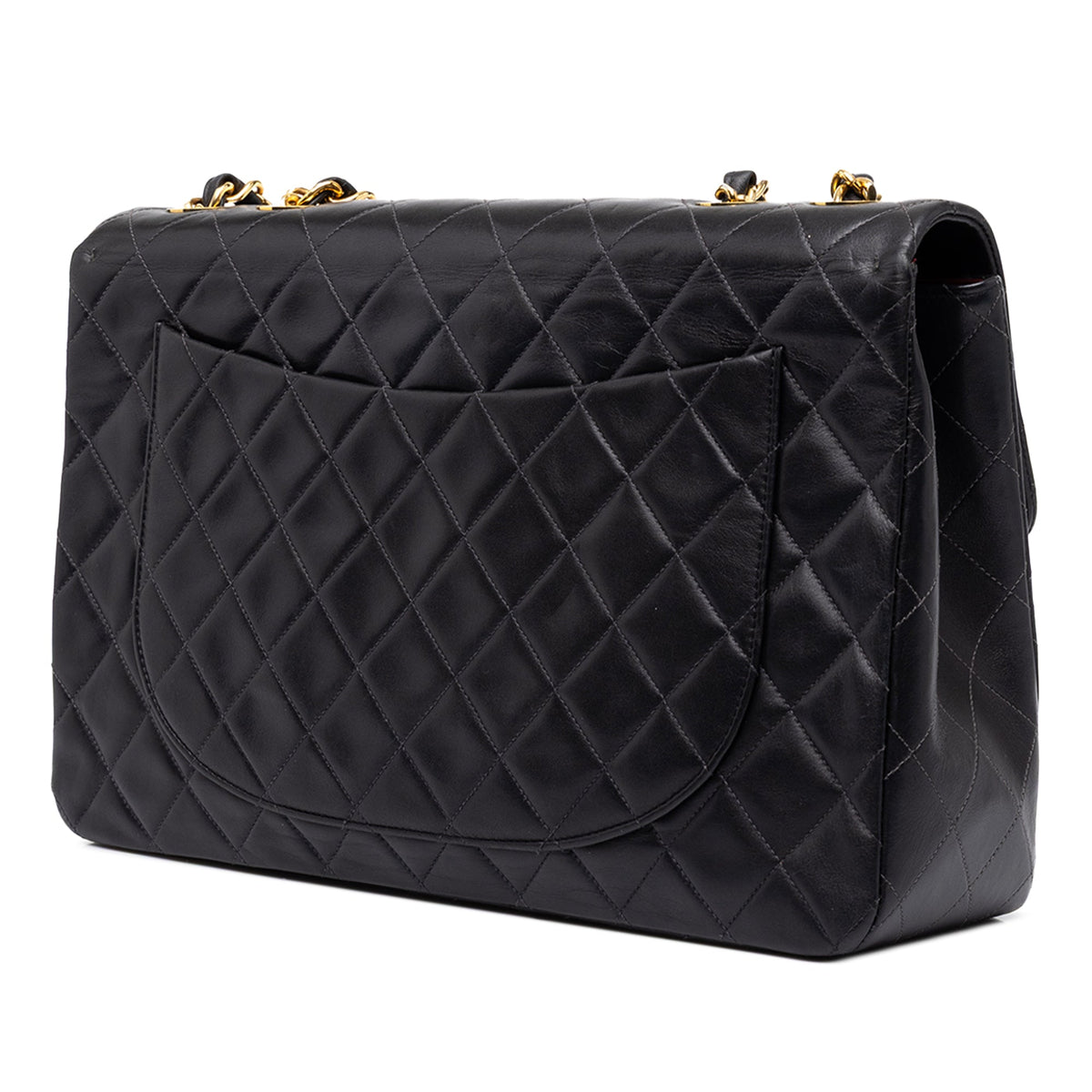Chanel Maxi XL Classic Lambskin Single Flap — Black
