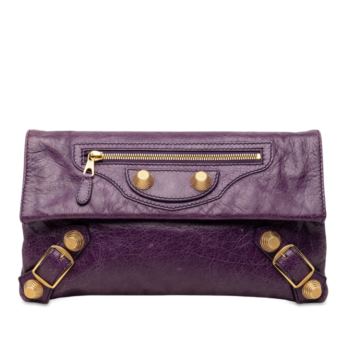 Balenciaga Lambskin Motocross Giant 21 Envelope Clutch