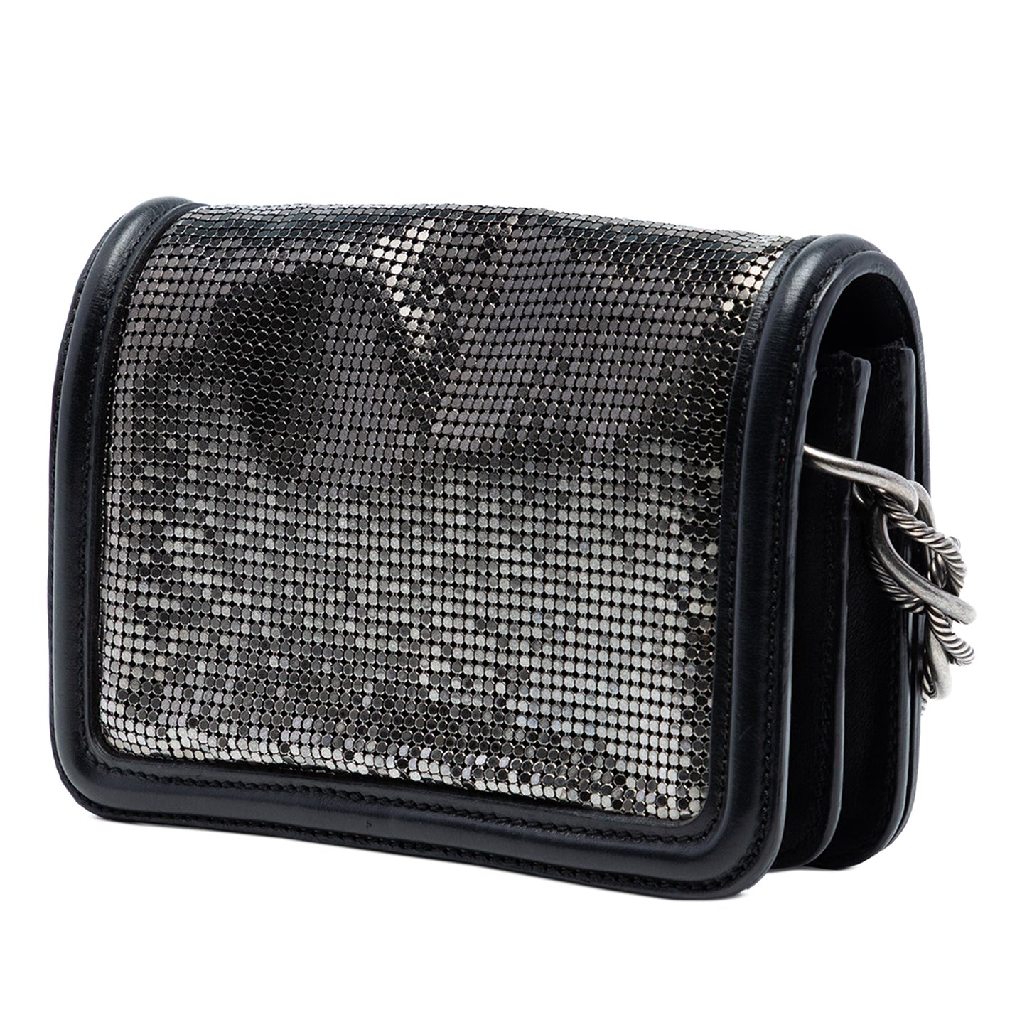 Small Lambskin Beaded Crystal Flap