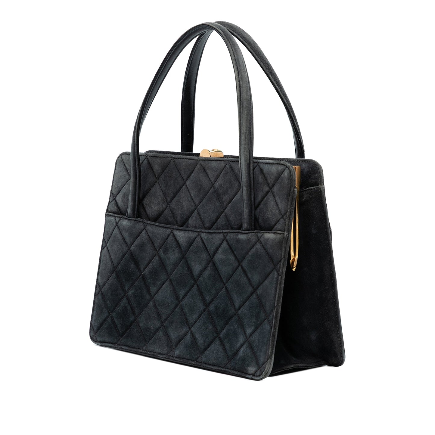 Chanel Quilted Suede Handbag