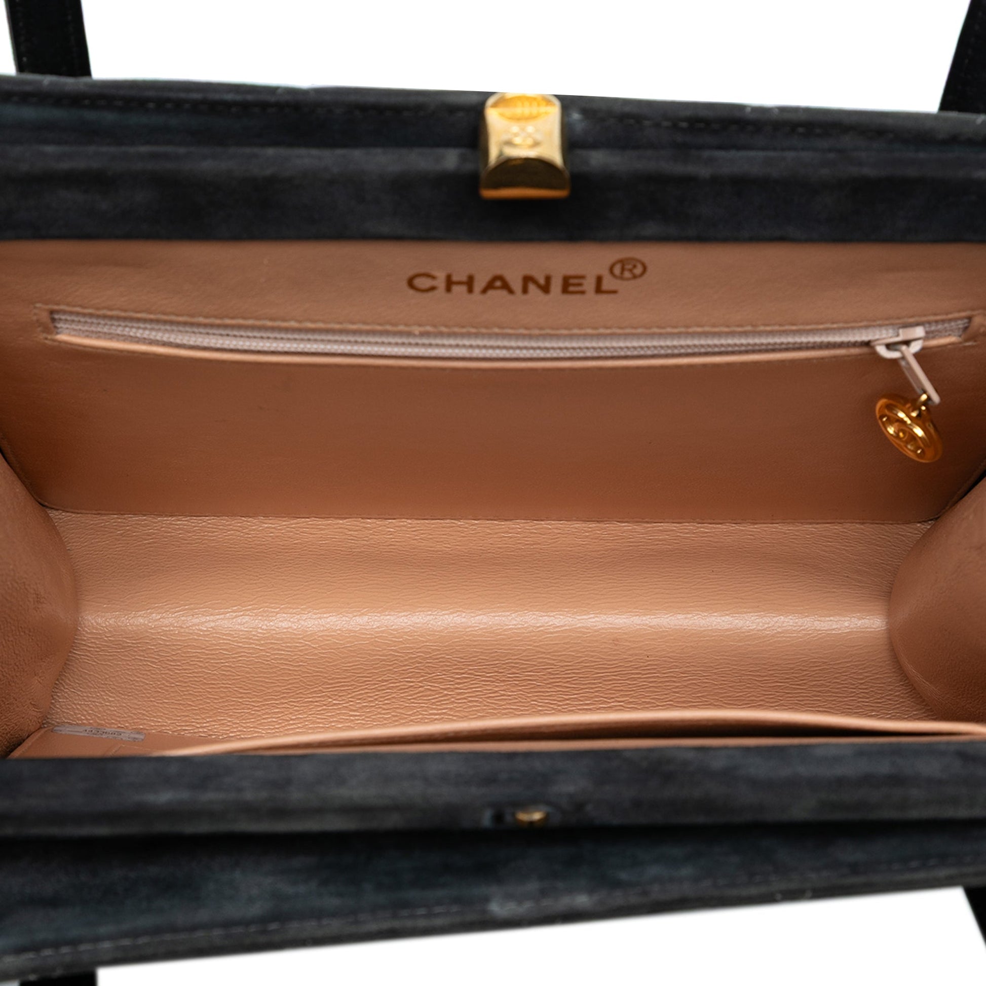 Chanel Quilted Suede Handbag