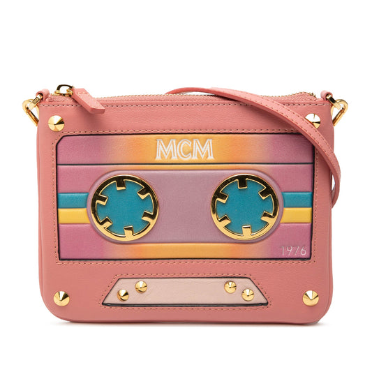 MCM Leather Cassette Tape Crossbody