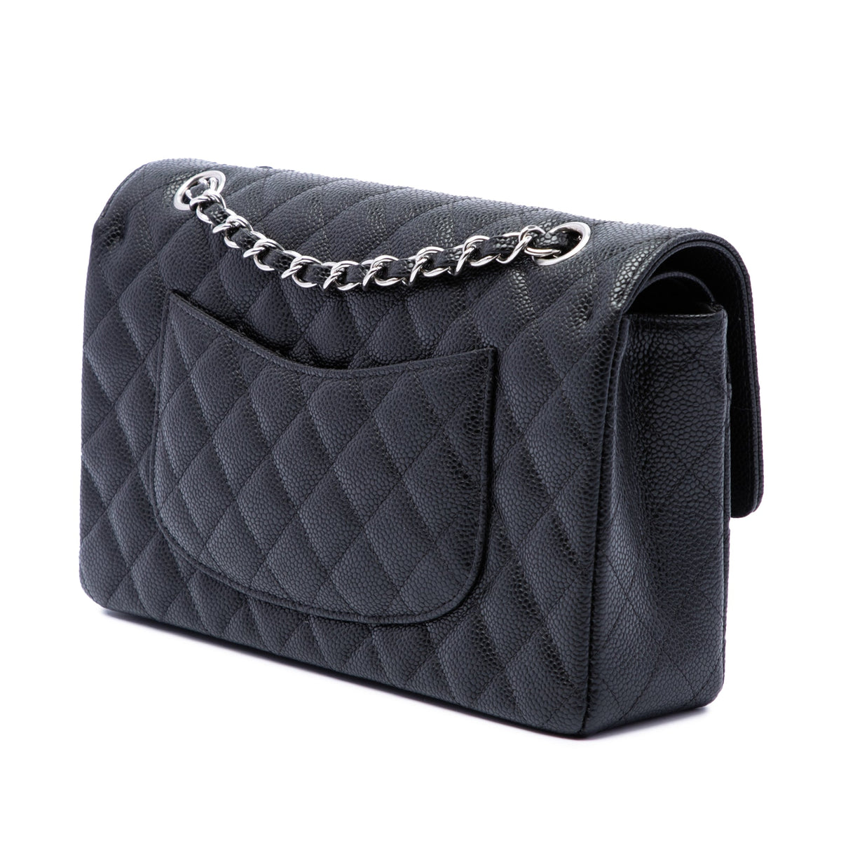 Chanel Medium Classic Caviar Double Flap — Black