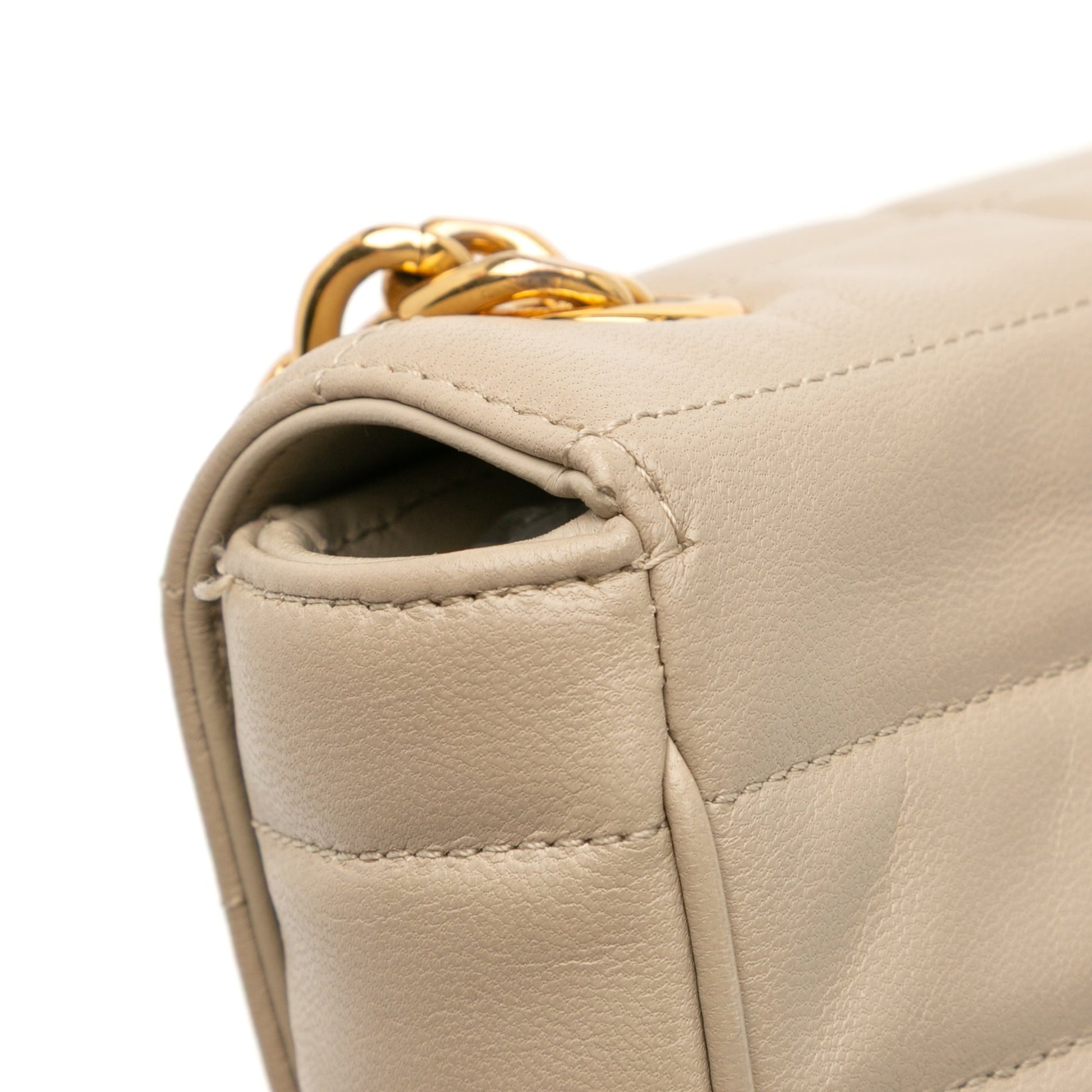 Celine Matelasse Goatskin Monochrome Chain Shoulder Bag