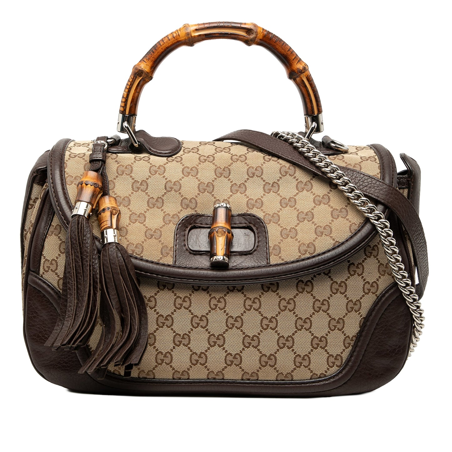 Large GG Canvas New Bamboo Top Handle Bag