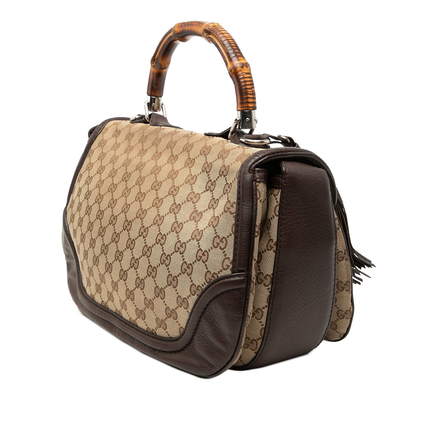Large GG Canvas New Bamboo Top Handle Bag