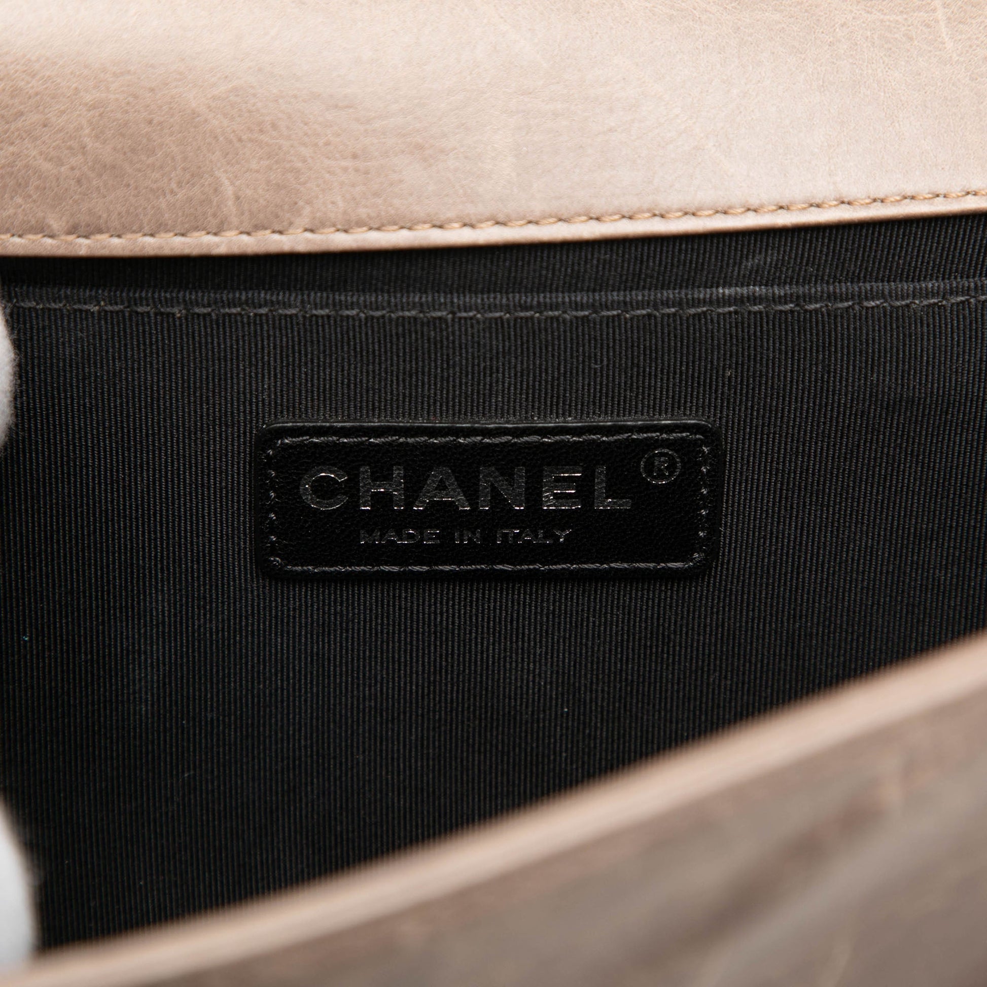 Chanel Old Medium Aged Calfskin Double Stitch Boy Flap