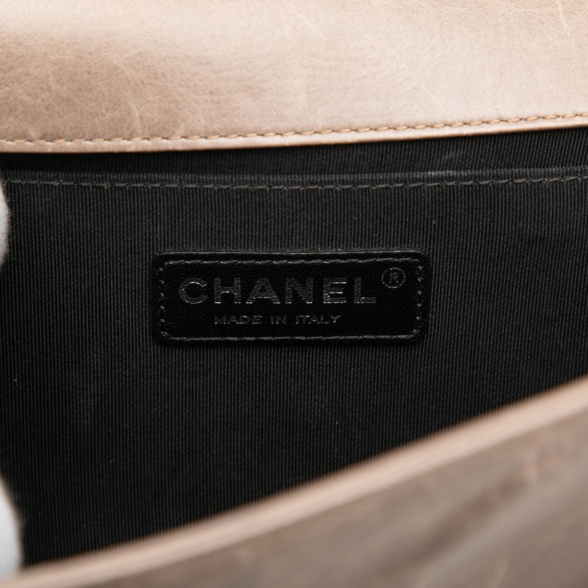 Chanel Old Medium Aged Calfskin Double Stitch Boy Flap