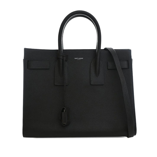 Saint Laurent Small Grained Calfskin Sac de Jour Satchel