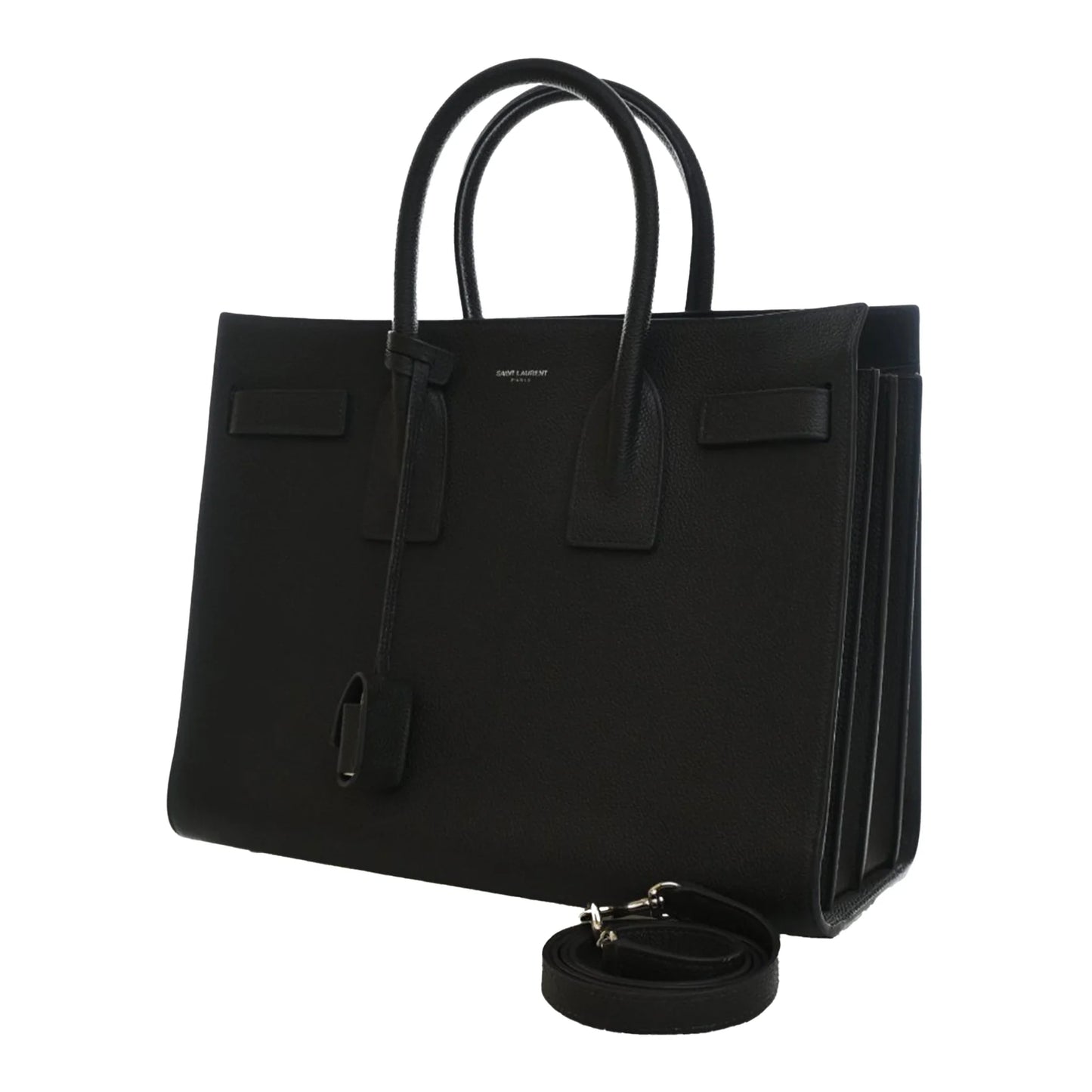 Saint Laurent Small Grained Calfskin Sac de Jour Satchel