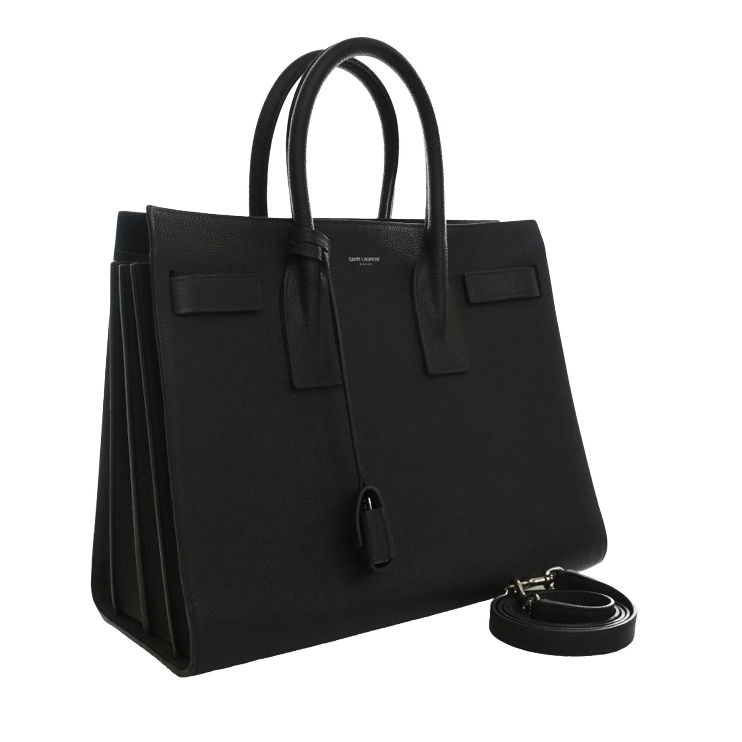 Saint Laurent Small Grained Calfskin Sac de Jour Satchel