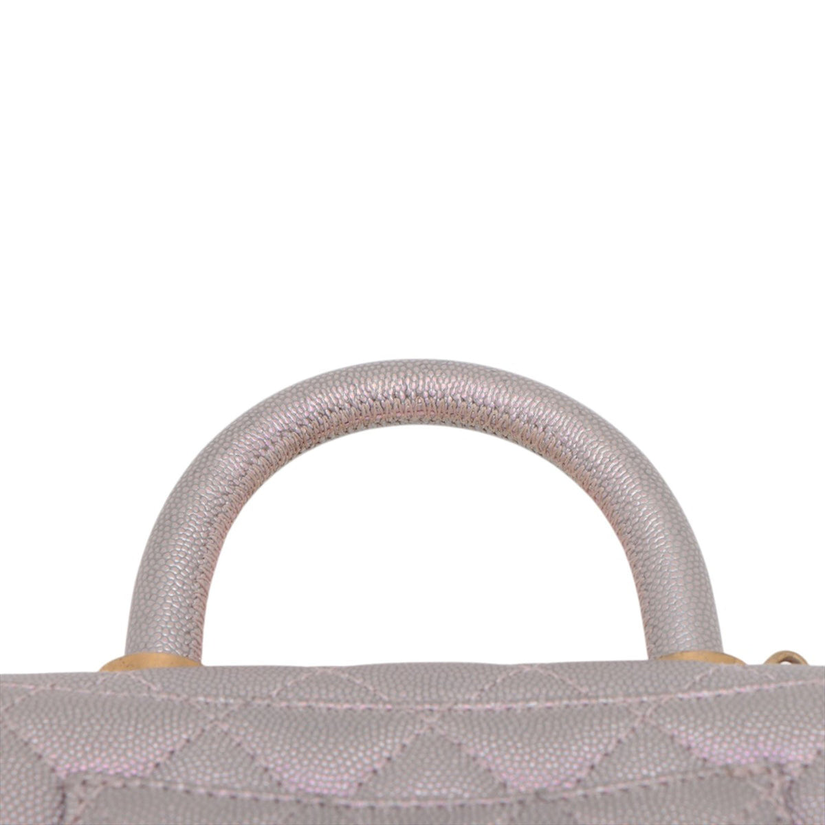 Chanel Mini Iridescent Caviar Coco Top Handle Bag — Purple