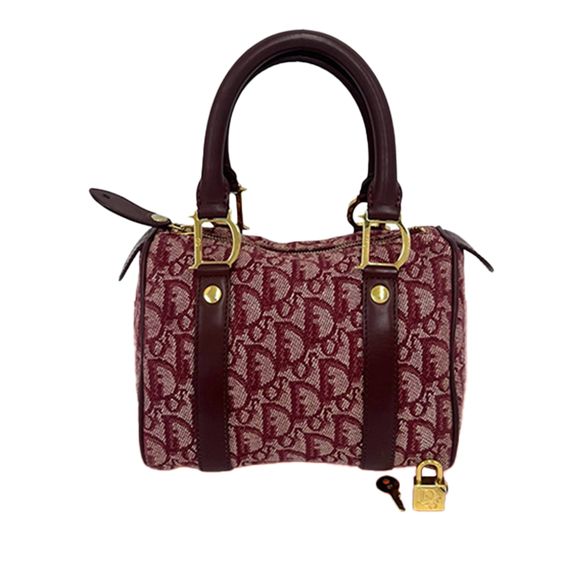 Dior Mini Diorissimo Trotter Canvas Boston Bag