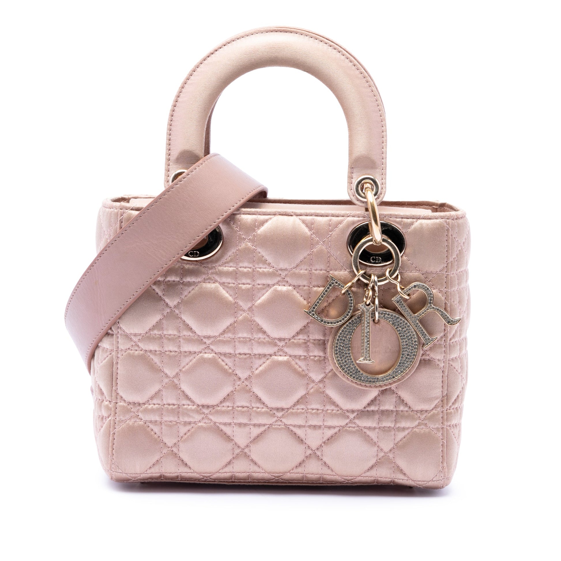 Dior Small Satin Cannage Swarovski Lady Dior