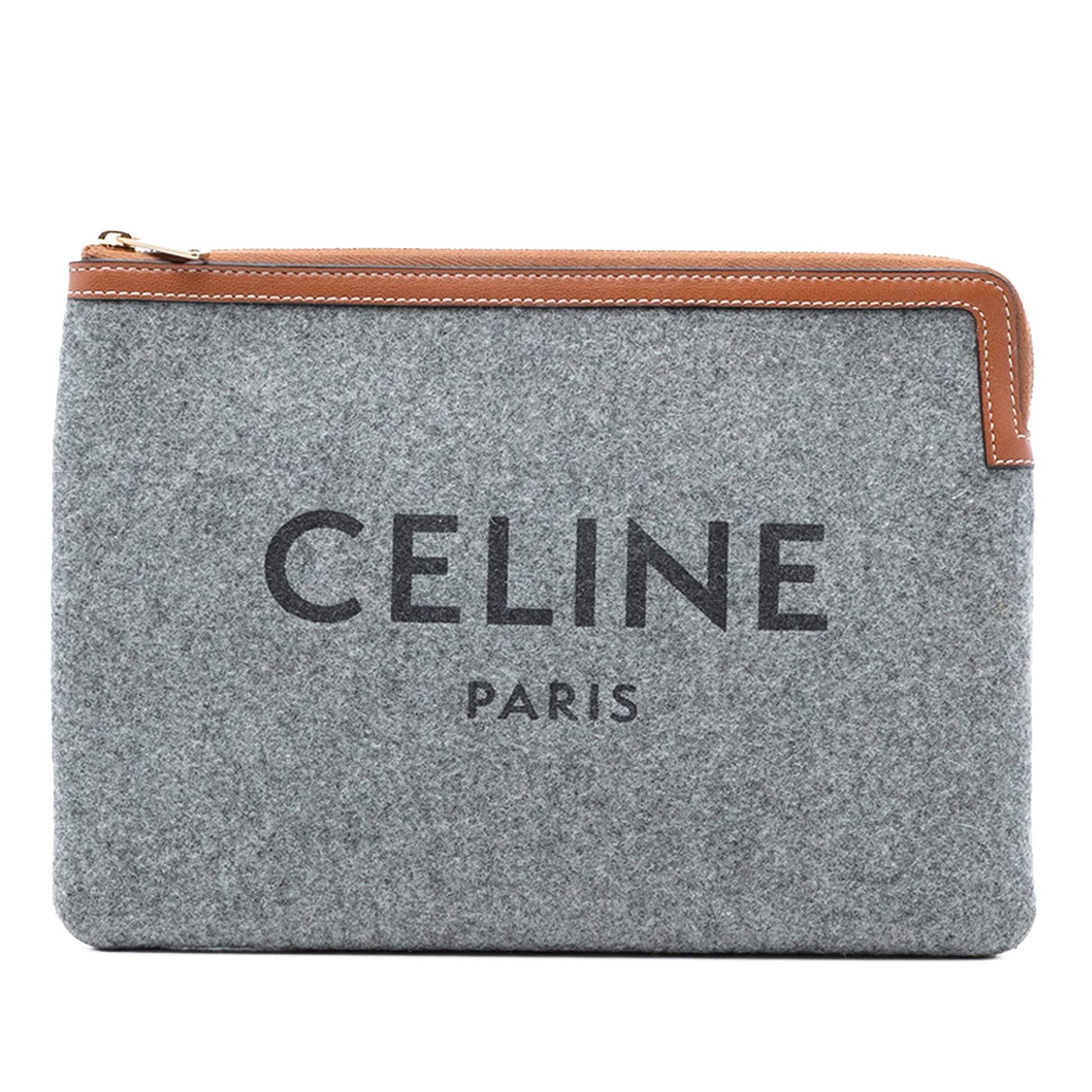 Felt Logo Flat Pouch