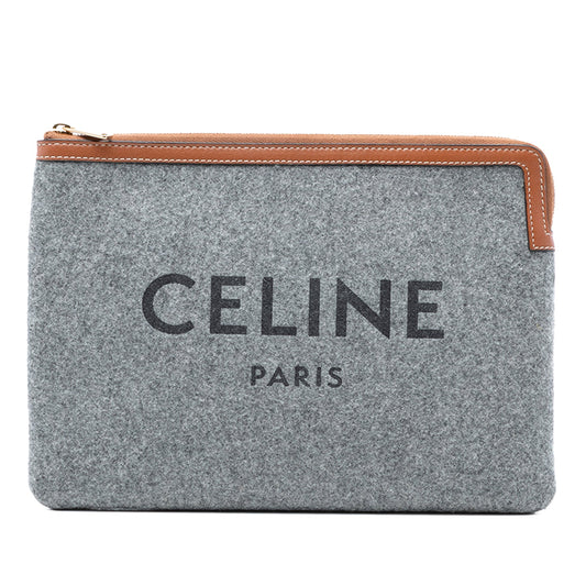 Felt Logo Flat Pouch