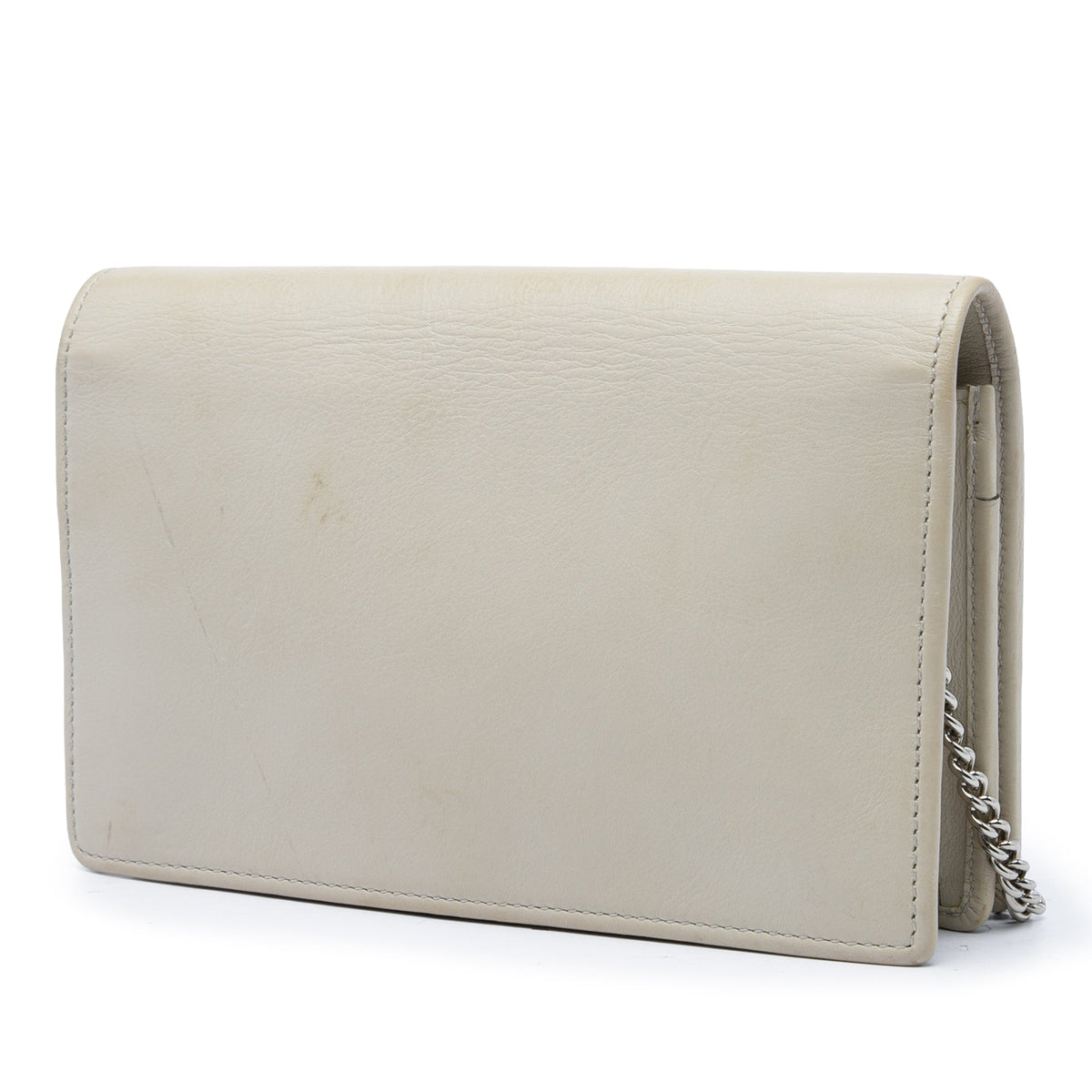 Gucci GG Marmont Calfskin Wallet On Chain — Beige