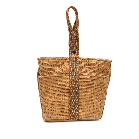 HermÃ¨s Woven Straw Saxo MM
