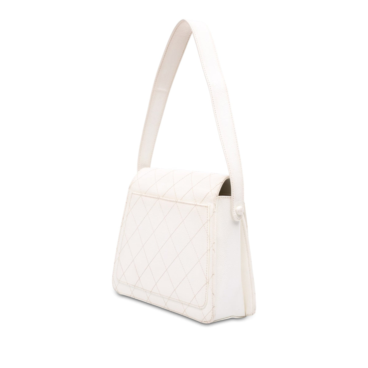 Chanel CC Quilted Caviar Shoulder Bag