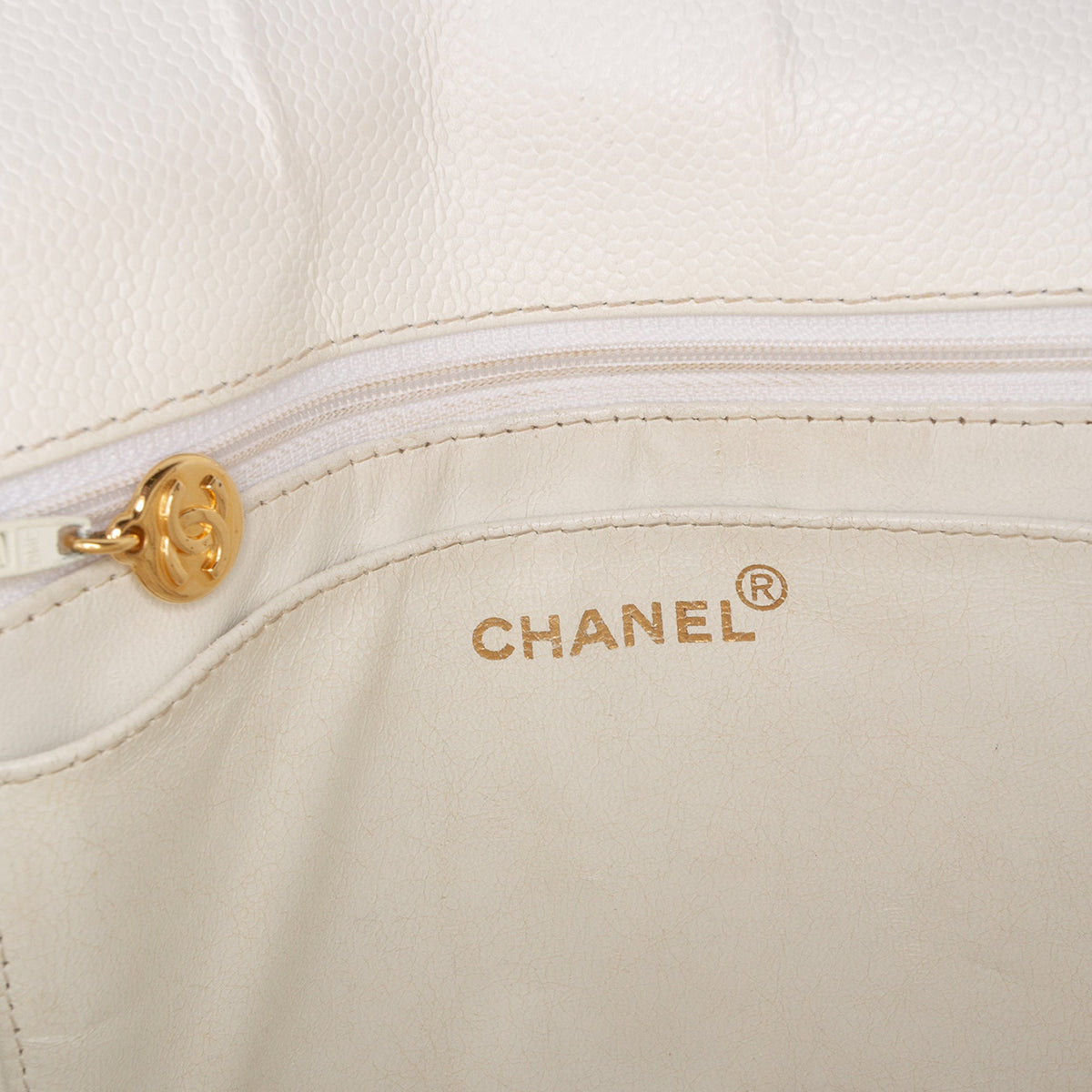 Chanel CC Quilted Caviar Shoulder Bag