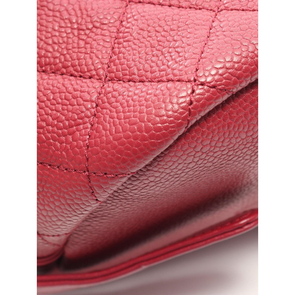 Chanel Quilted Caviar CC Filigree Backpack — Red