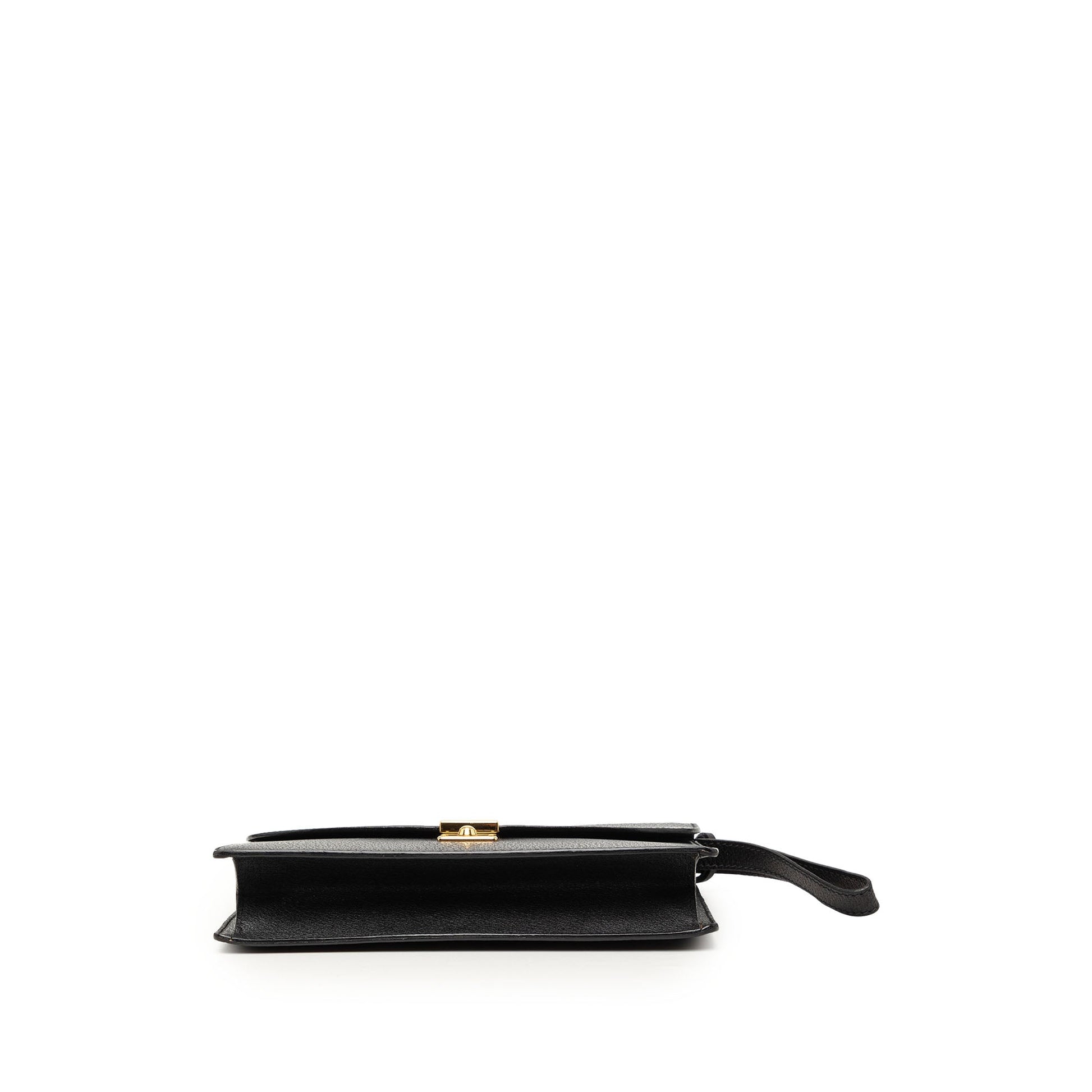 Gucci Calfskin Padlock Wristlet Clutch