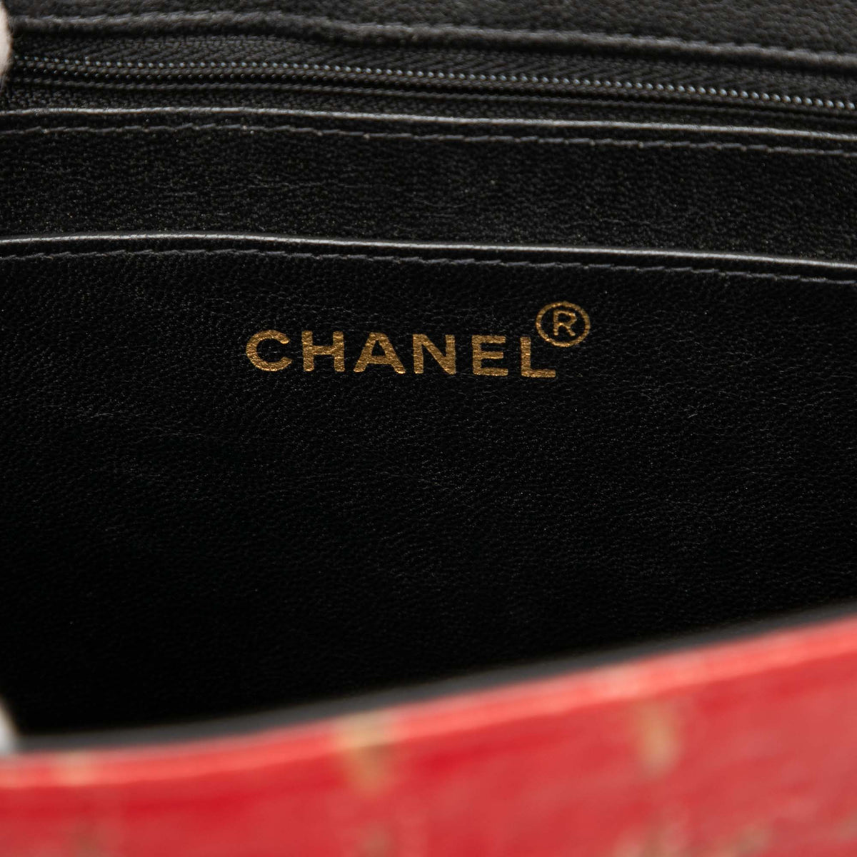 Chanel Chocolate Bar Patent Tweed Print Tote