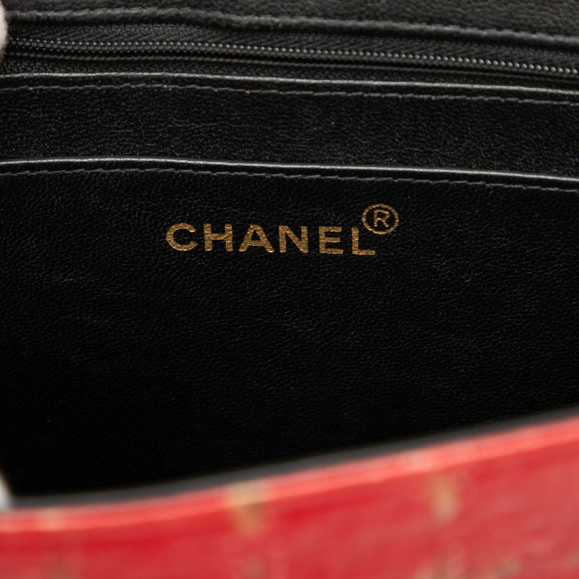 Chanel Chocolate Bar Patent Tweed Print Tote