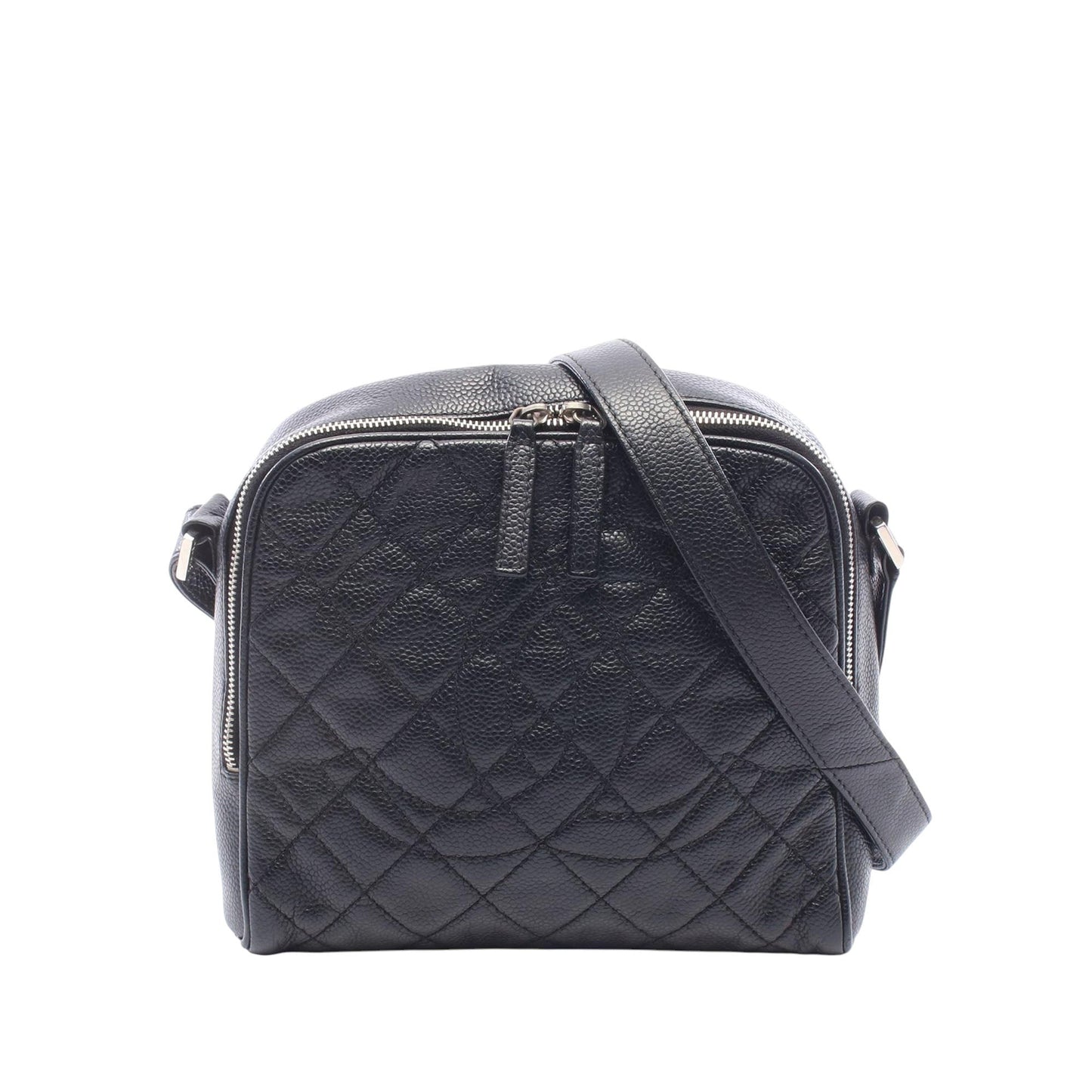Chanel CC Quilted Caviar Shoulder Bag