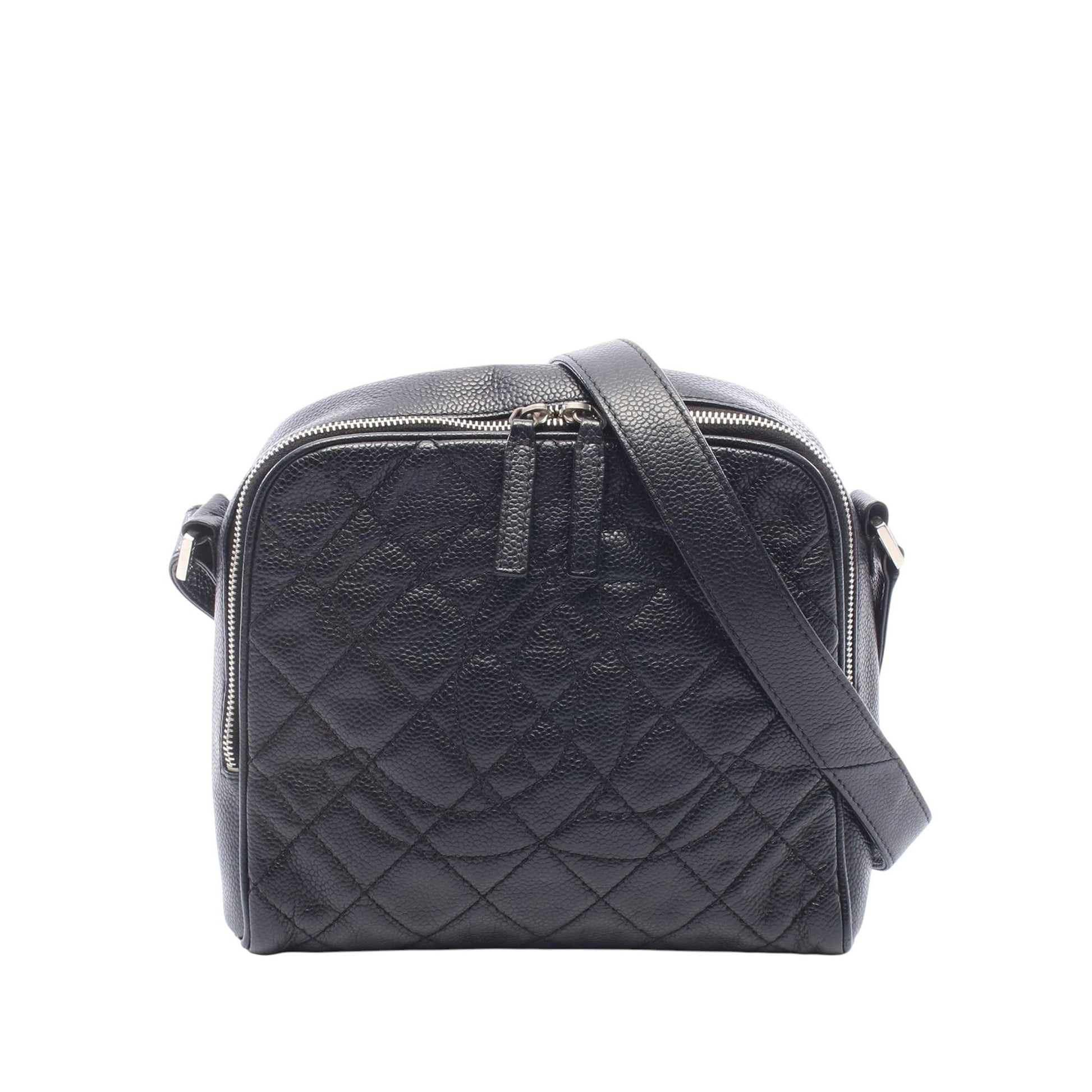 Chanel CC Quilted Caviar Shoulder Bag