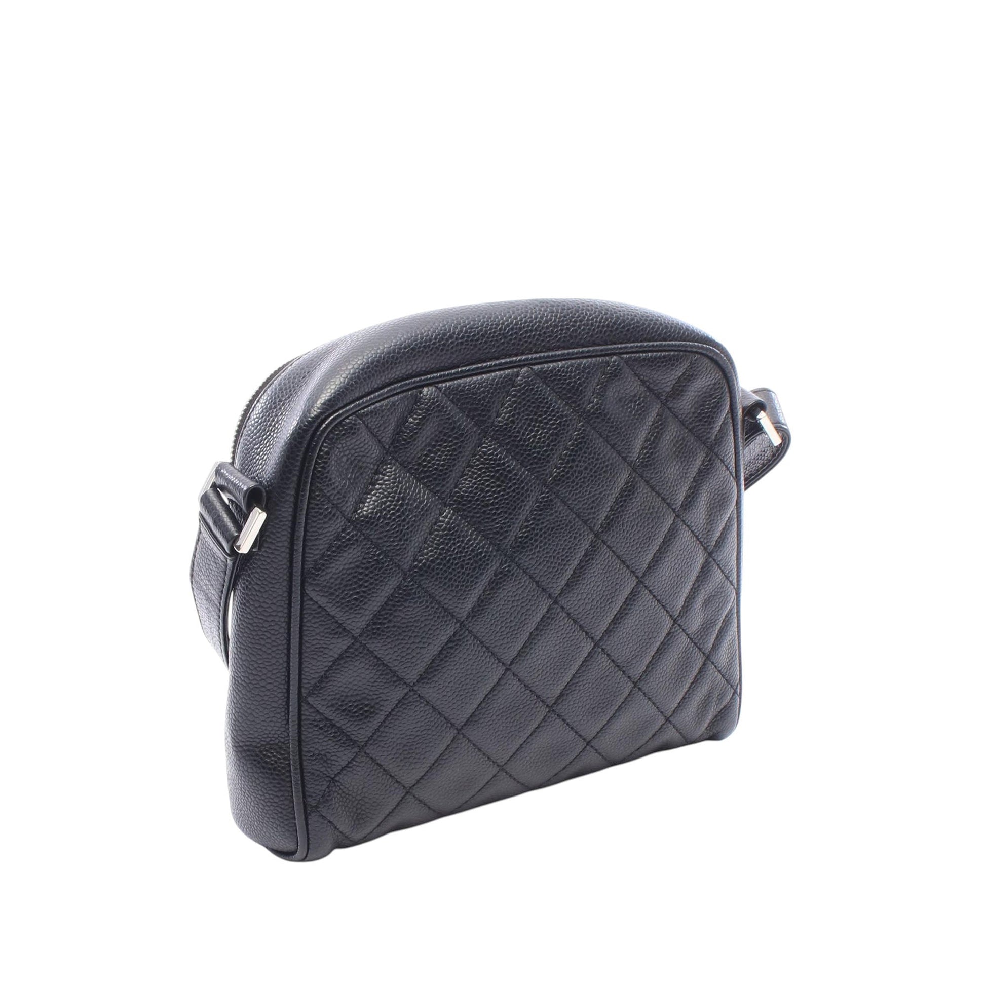 Chanel CC Quilted Caviar Shoulder Bag