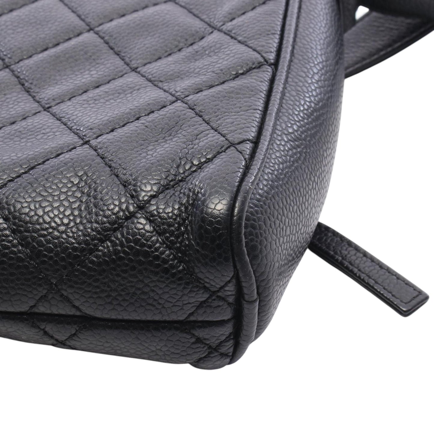 Chanel CC Quilted Caviar Shoulder Bag