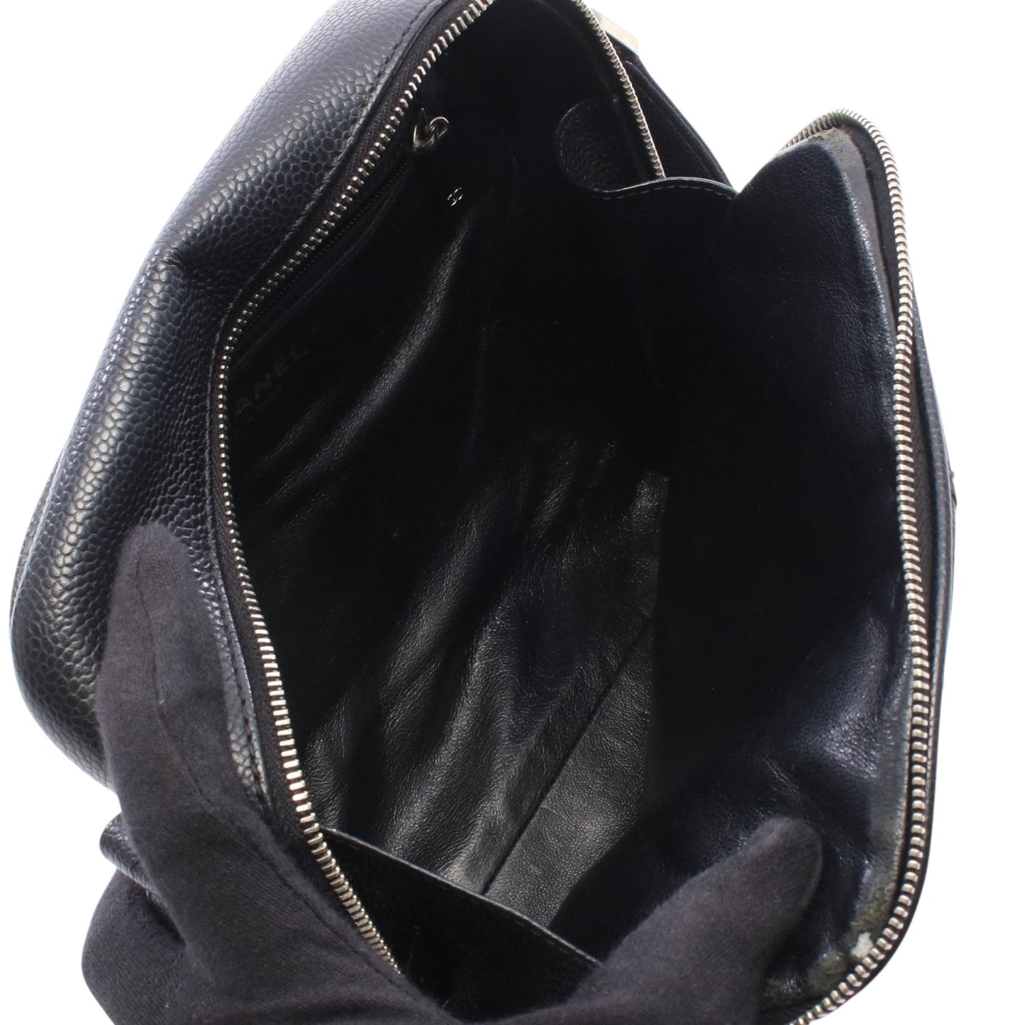 Chanel CC Quilted Caviar Shoulder Bag