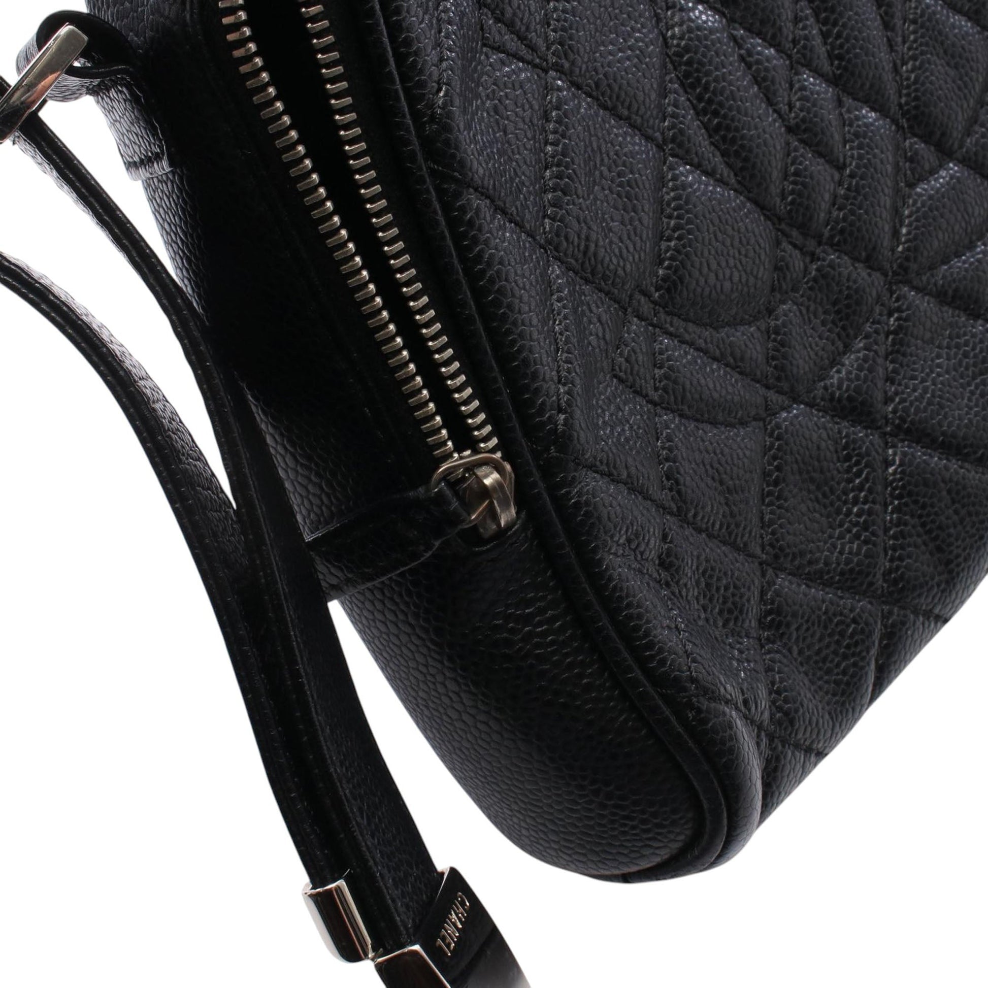 Chanel CC Quilted Caviar Shoulder Bag