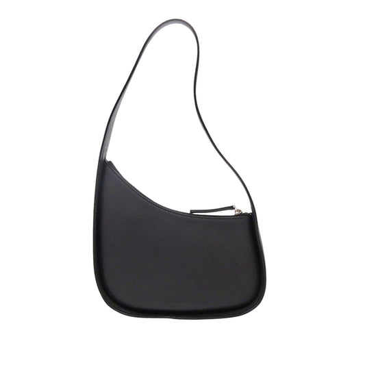 Leather Half Moon Shoulder Bag