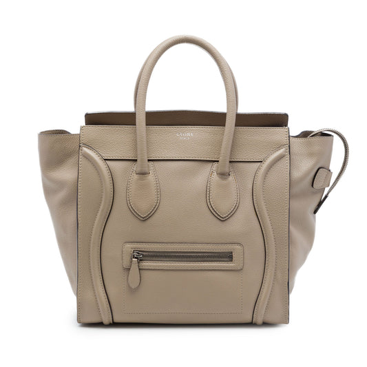 Celine Mini Drummed Calfskin Luggage Tote