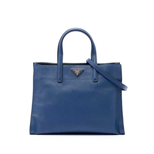 Prada Saffiano Soft Triple Pocket Tote