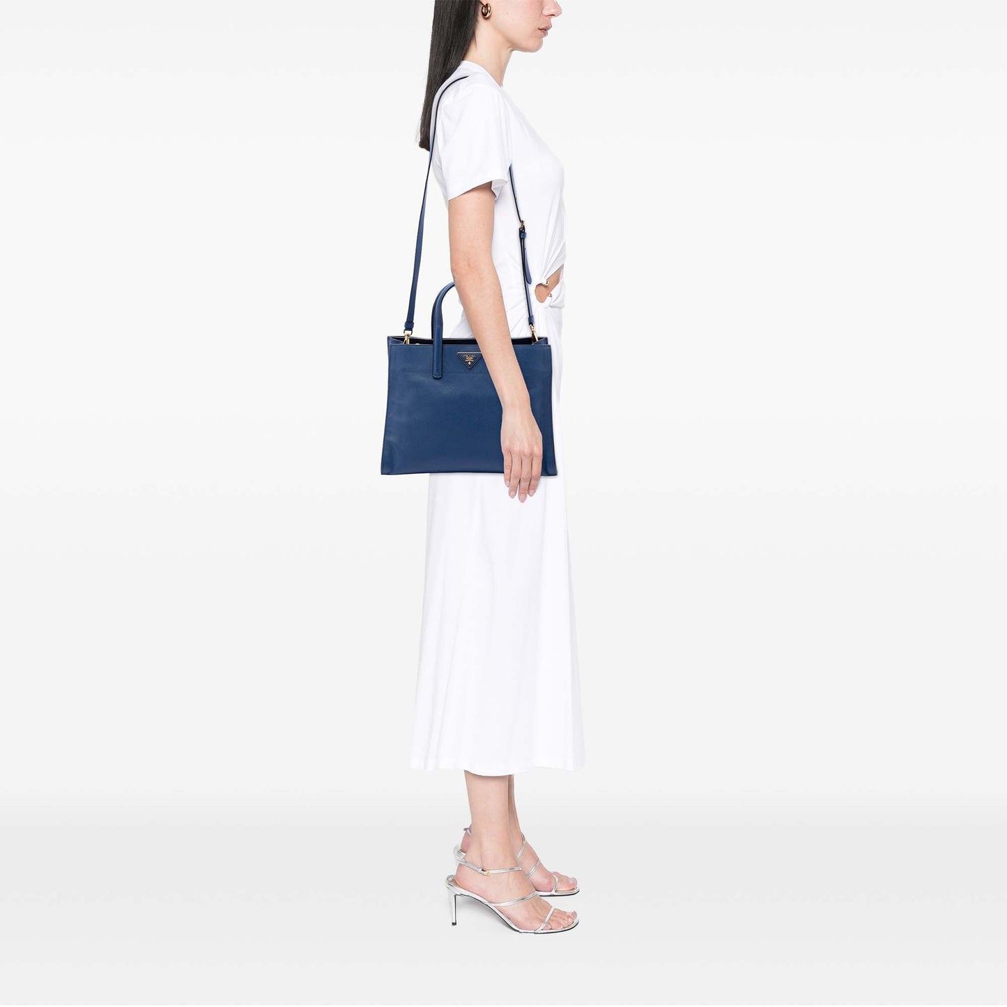 Prada Saffiano Soft Triple Pocket Tote