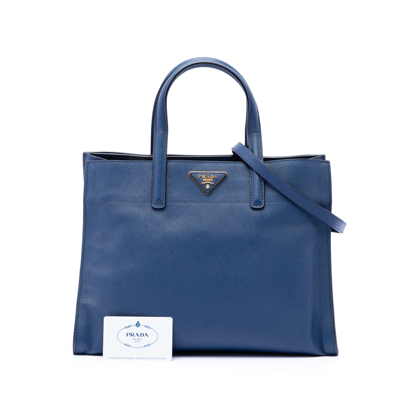 Prada Saffiano Soft Triple Pocket Tote