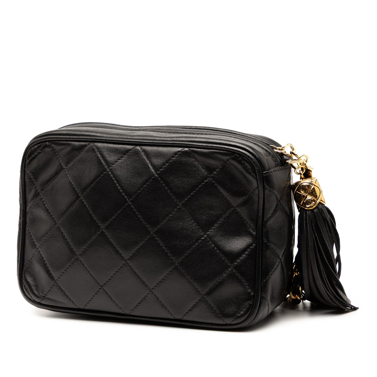 Chanel CC Quilted Lambskin Tassel Camera Bag