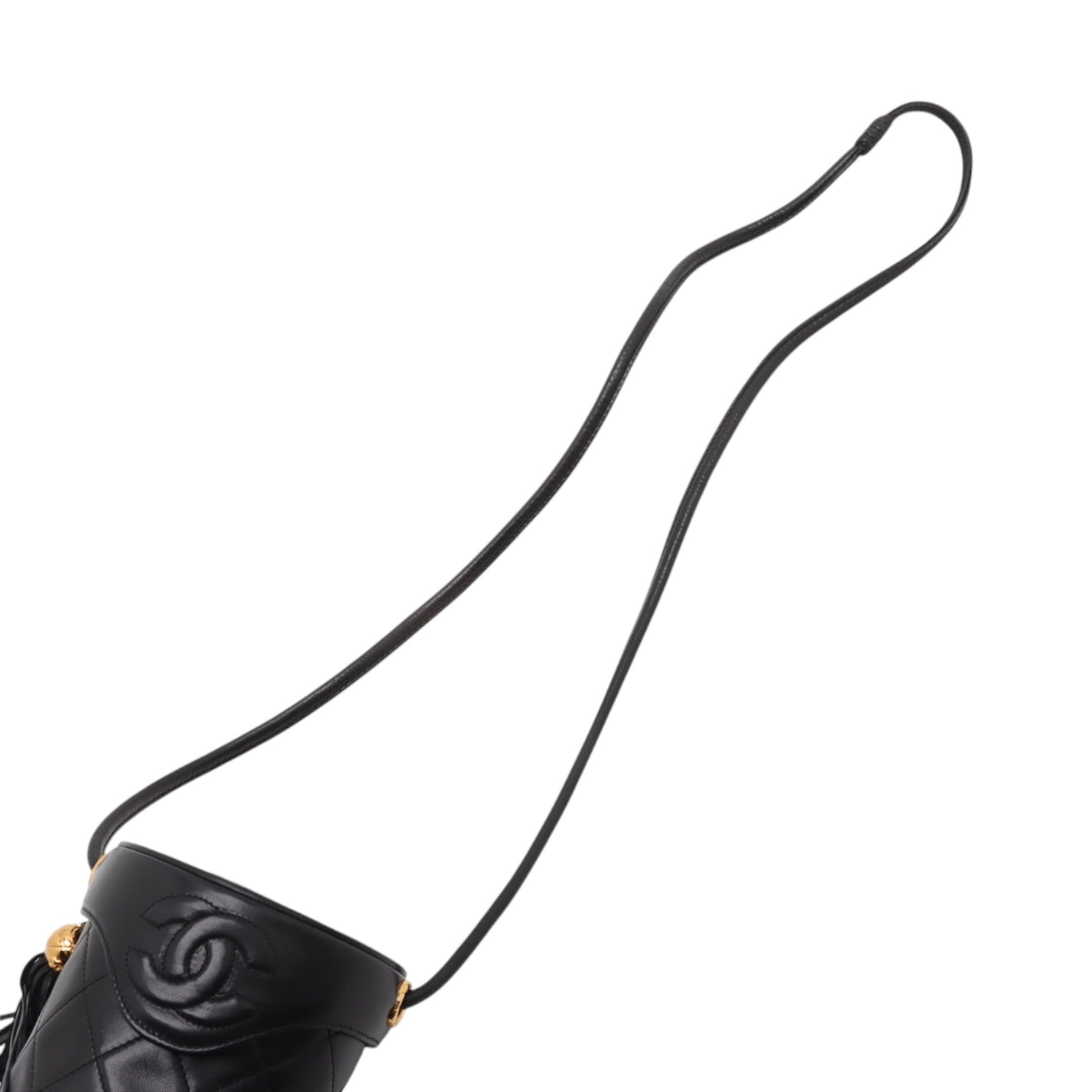 Chanel CC Quilted Lambskin Fringe Crossbody