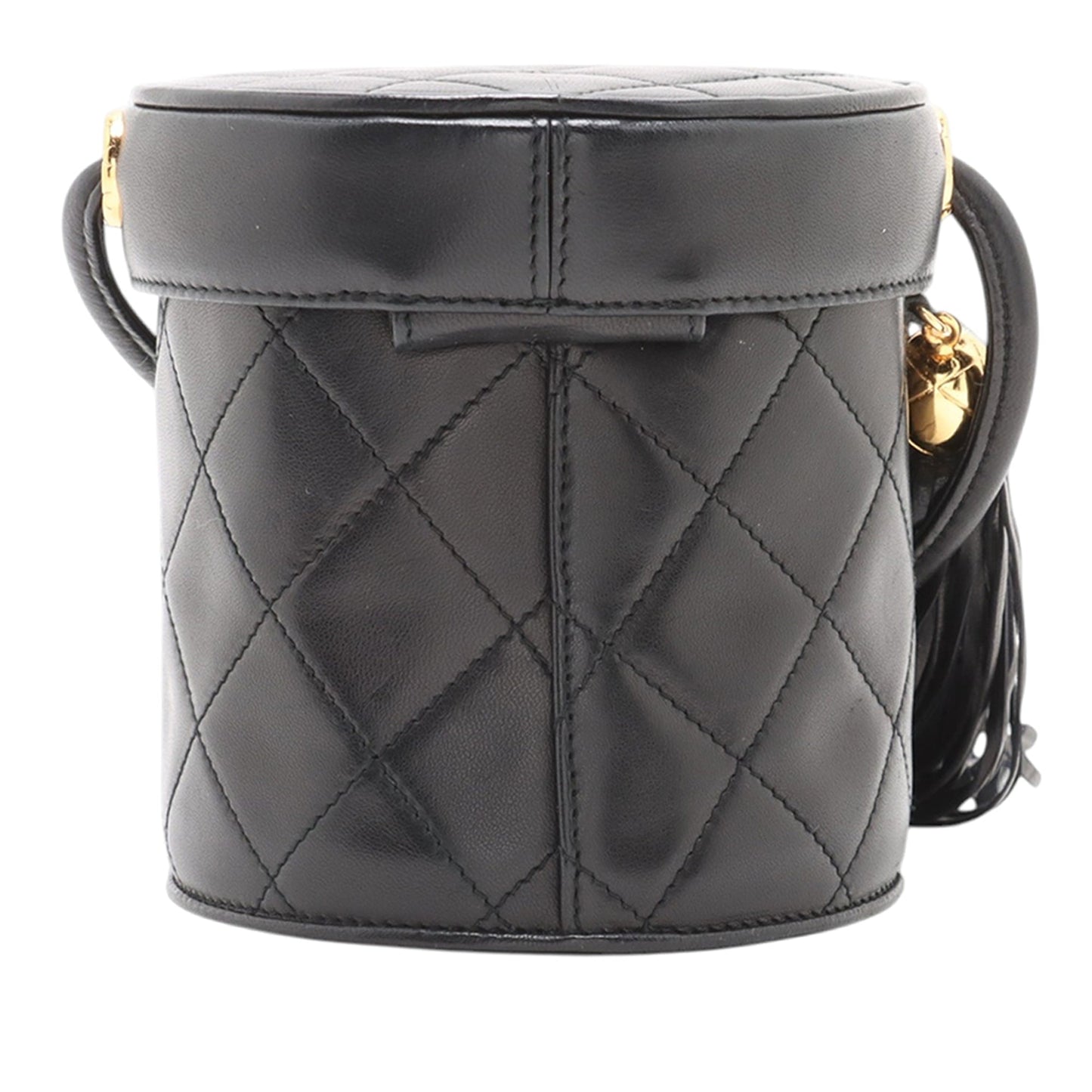 Chanel CC Quilted Lambskin Fringe Crossbody