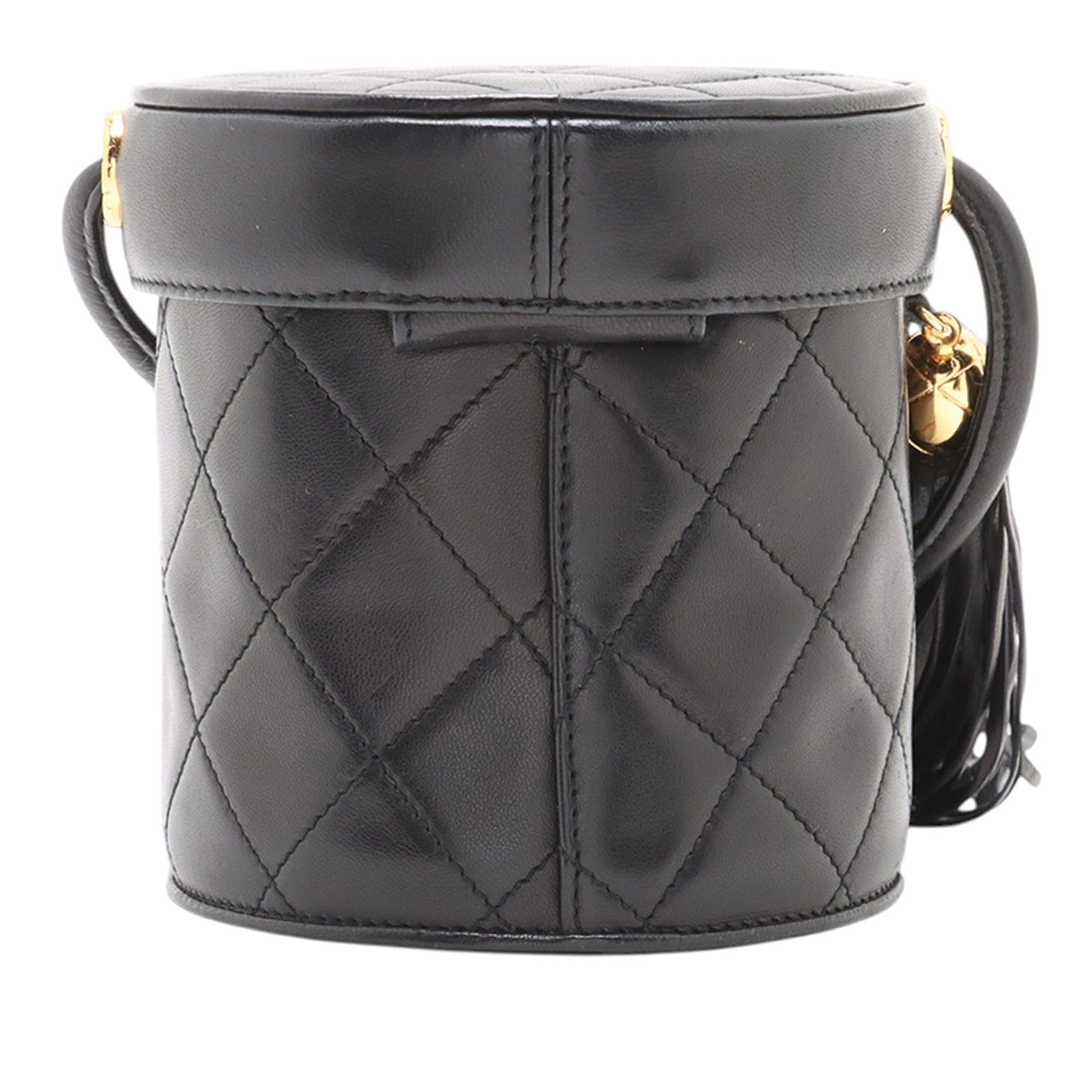 Chanel CC Quilted Lambskin Fringe Crossbody